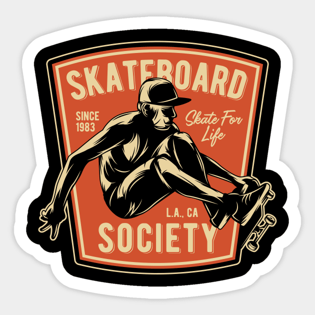 Skateboard Society Sticker by BrillianD